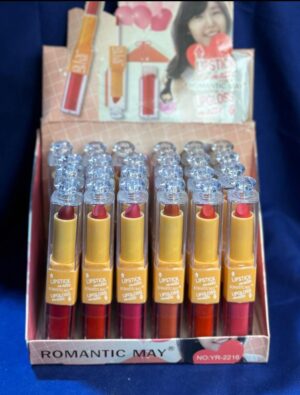 WhatsApp Image 2025-10-28 at 12.15.45_ec5d3d44 Pack of 12 - Romantic May 2 in 1 Lipstick + Gloss (Matte & Shine Duo)